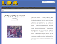 Tablet Screenshot of lifechristianacademy.org