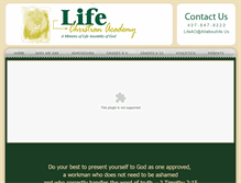 Tablet Screenshot of lifechristianacademy.us